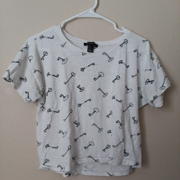 Forever 21 Tops - *FINAL PRICE- Black and White Key T Shirt